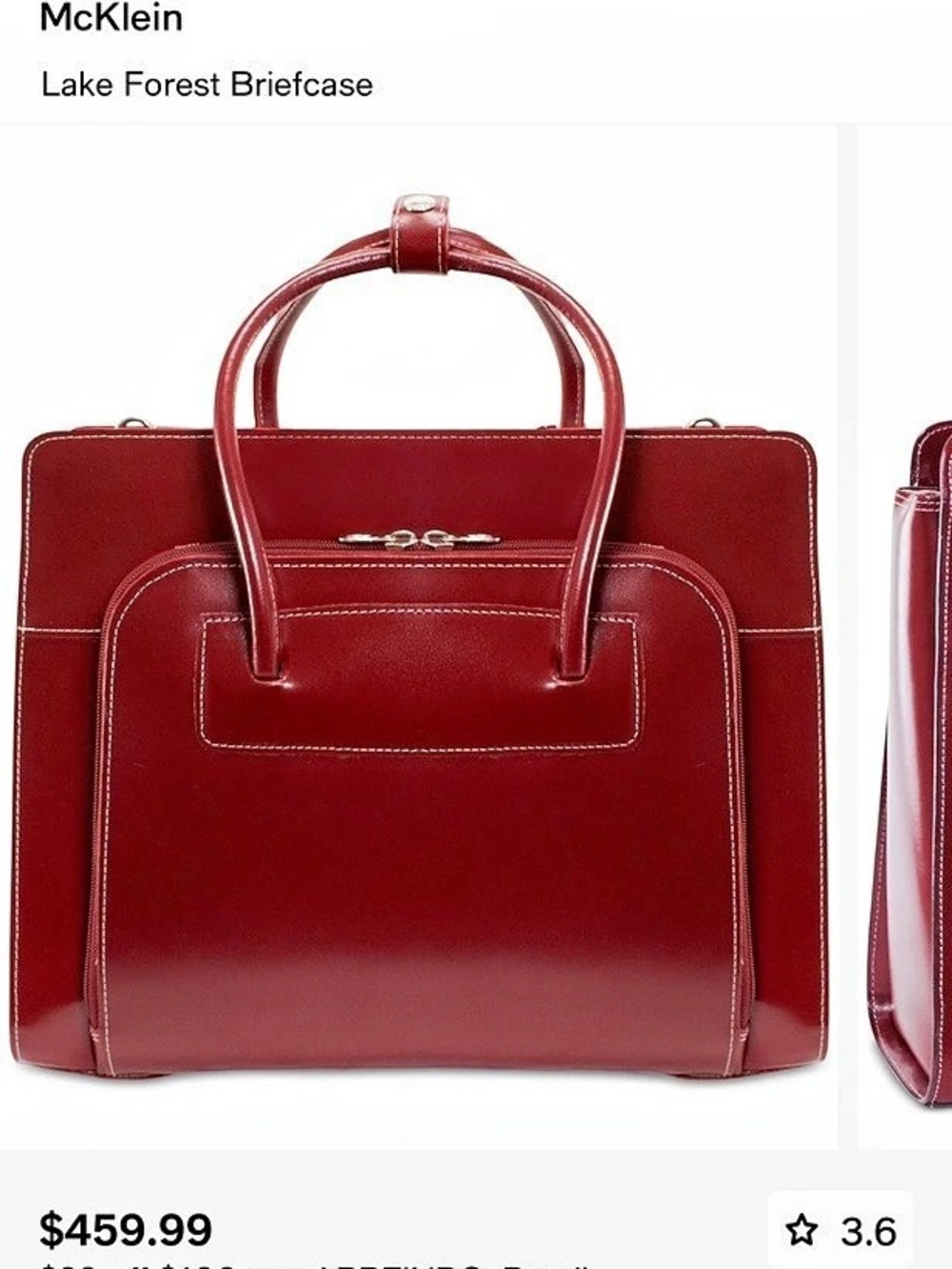 McKlein Lake Forest Briefcase Red